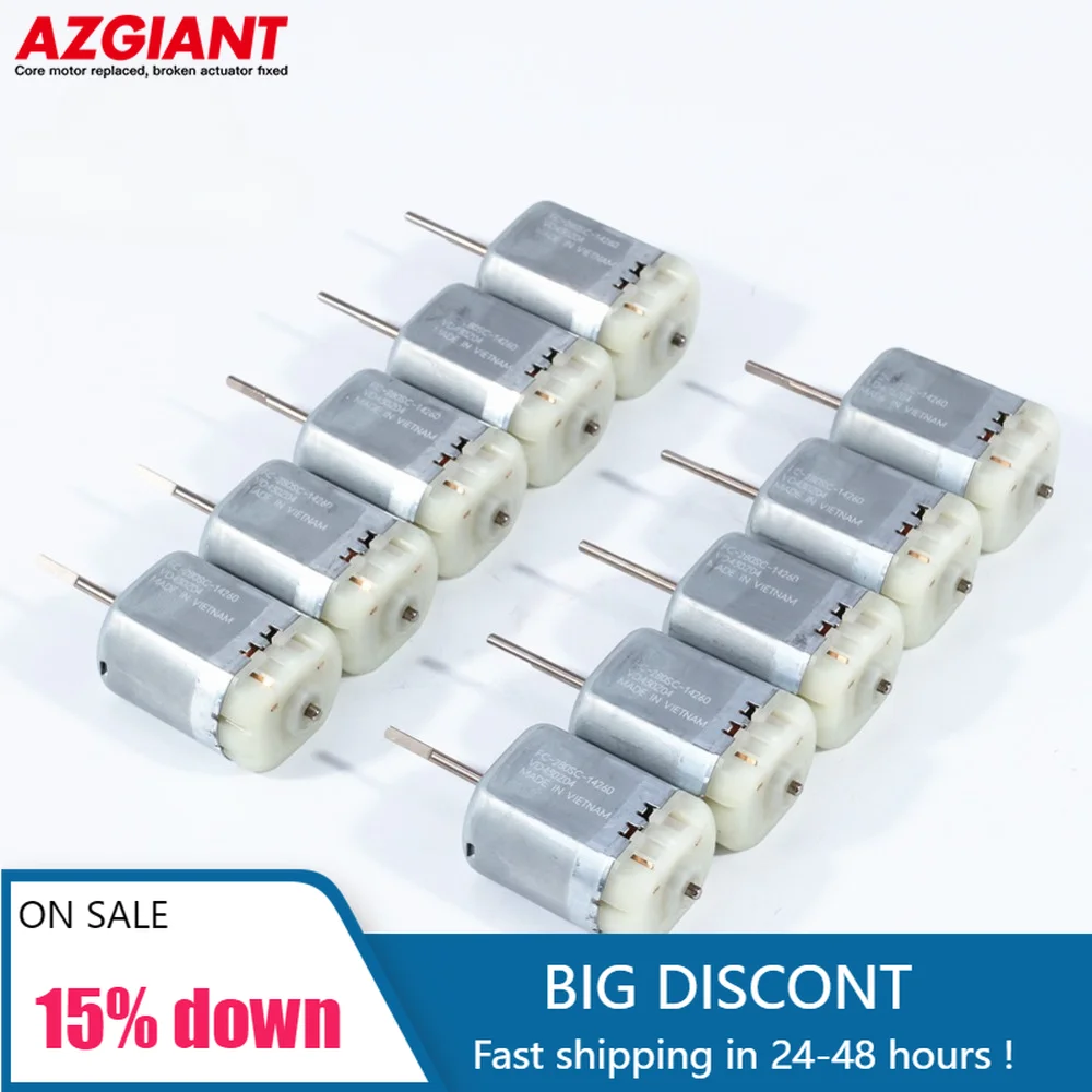 Автомобильный Дверной замок AZGIANT, 12 В постоянного тока, модель 14260, миниатюрный двигатель с угольной щеткой, 6800 об/мин, для разрезанного вала Mabuchi D