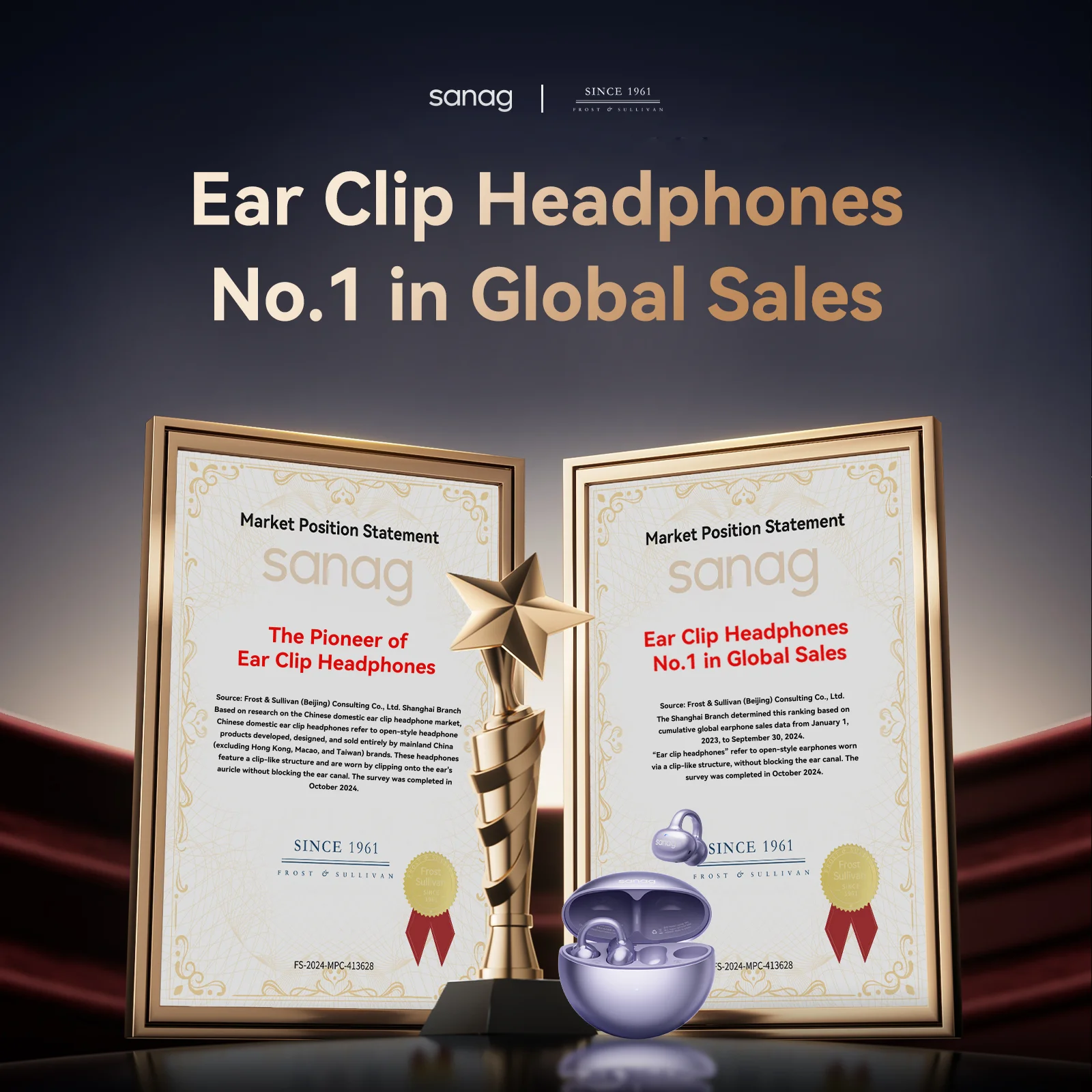 Фото Sanag S6S Ultra Ear Clip on Open Ear Наушники Hi-Fi Наушники без потерь качества звука Беспроводные Bluetooth Наушники с глубокими басами №2