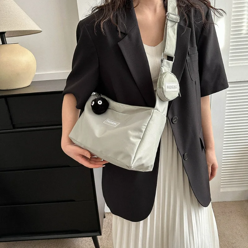 

Fashion Solid Color Oxford Cloth Coin Purse Women's Shoulder Bag Large Capacity Harajuku Women's Shoulder Bag