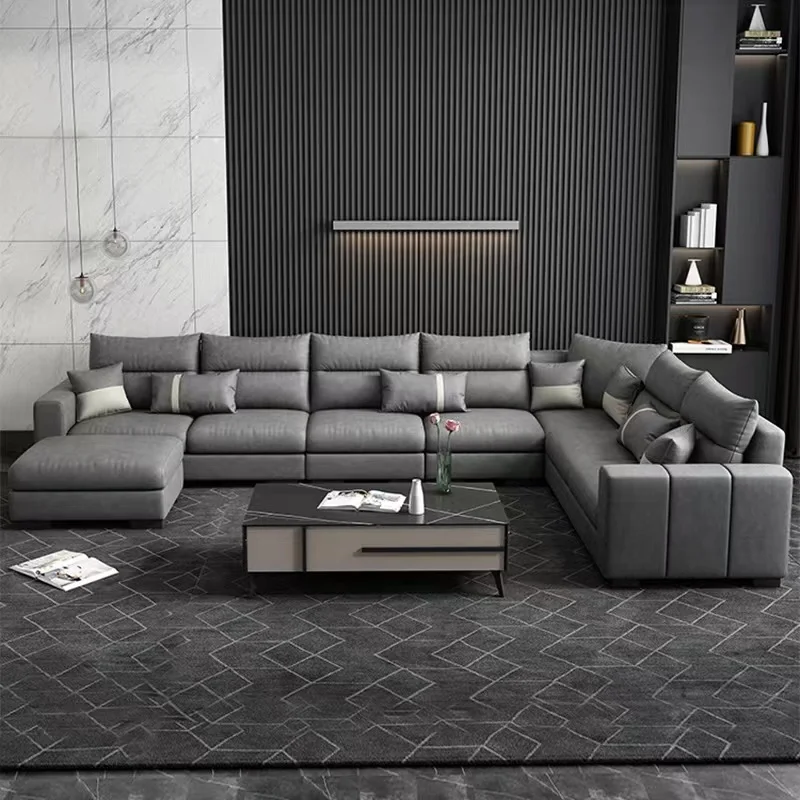 

Modern minimalist technology fabric sofa living room size apartment luxury Nordic imperial concubine three-person suit online ce