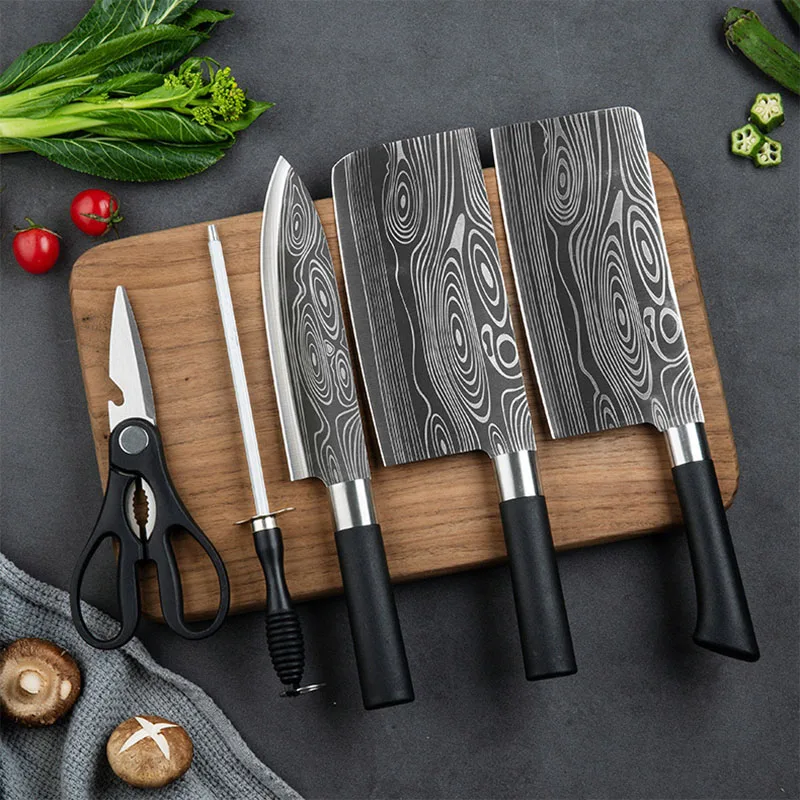 

Damascus Laser Pattern Stainless Steel Meat Cleaver