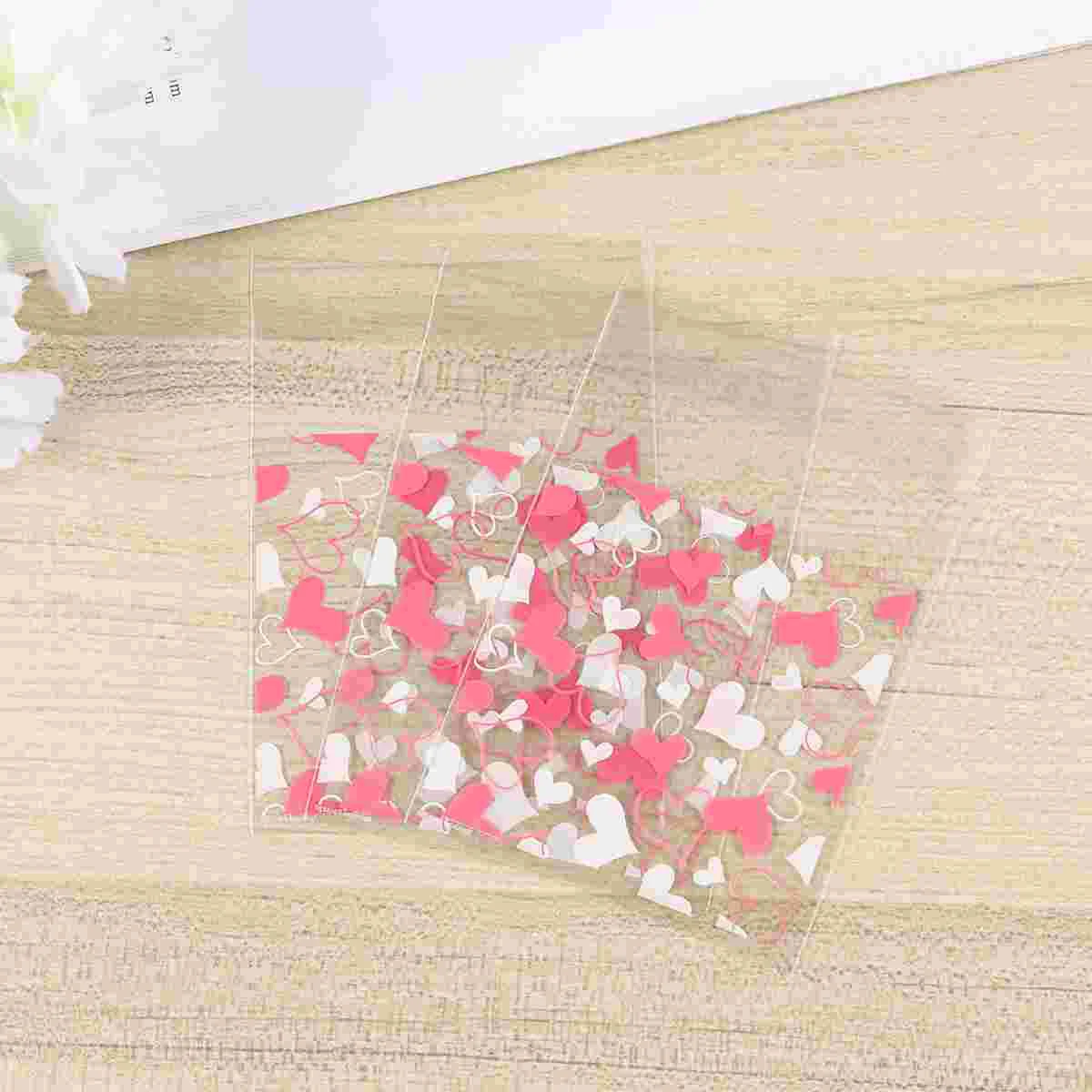 

Candygift Pouch Treat Packaging Cookie Heart Package Biscuits Bakery Printing Favor Party Clear Buffet Cellophane Adhesive Self