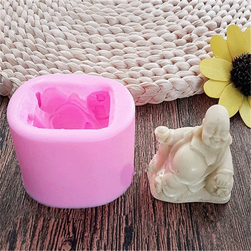 

Buddha Maitreya Molds Cute Silicone Mold For Chocolate Soap Handmade Cake Decorating Kitchen Gadgets Accessories Baking Tools