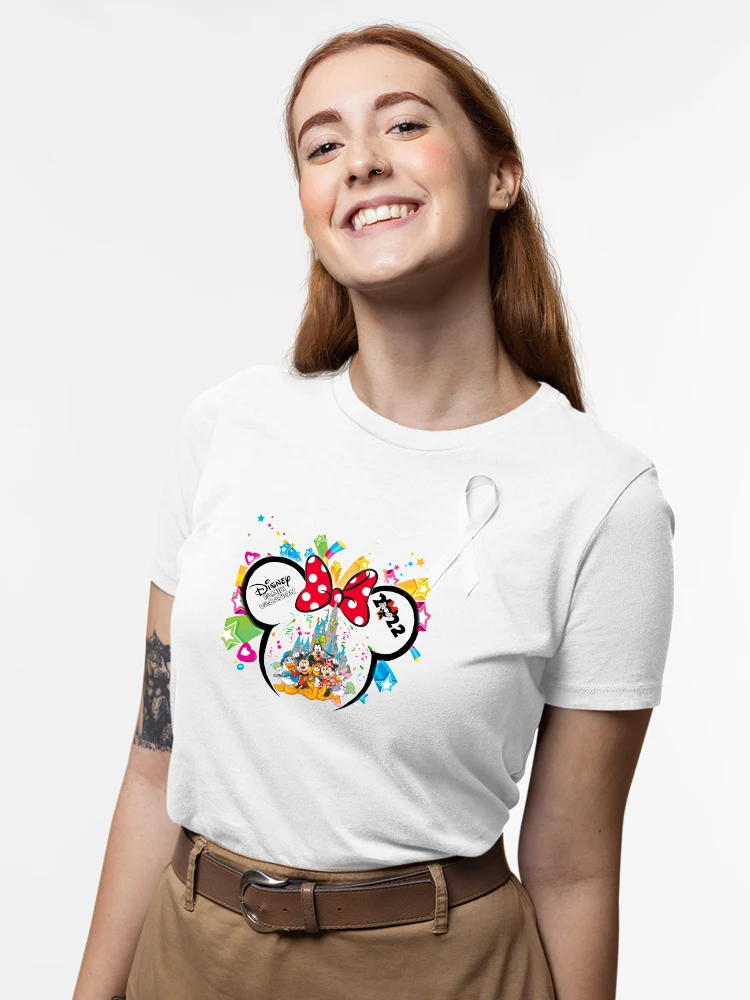 

Minnie Mouse Family Vacation Tshirts Woman T Shirt Summer Disney Brand Fashion 2022 New Short Sleeve Soft Girl Aesthetic Clothes