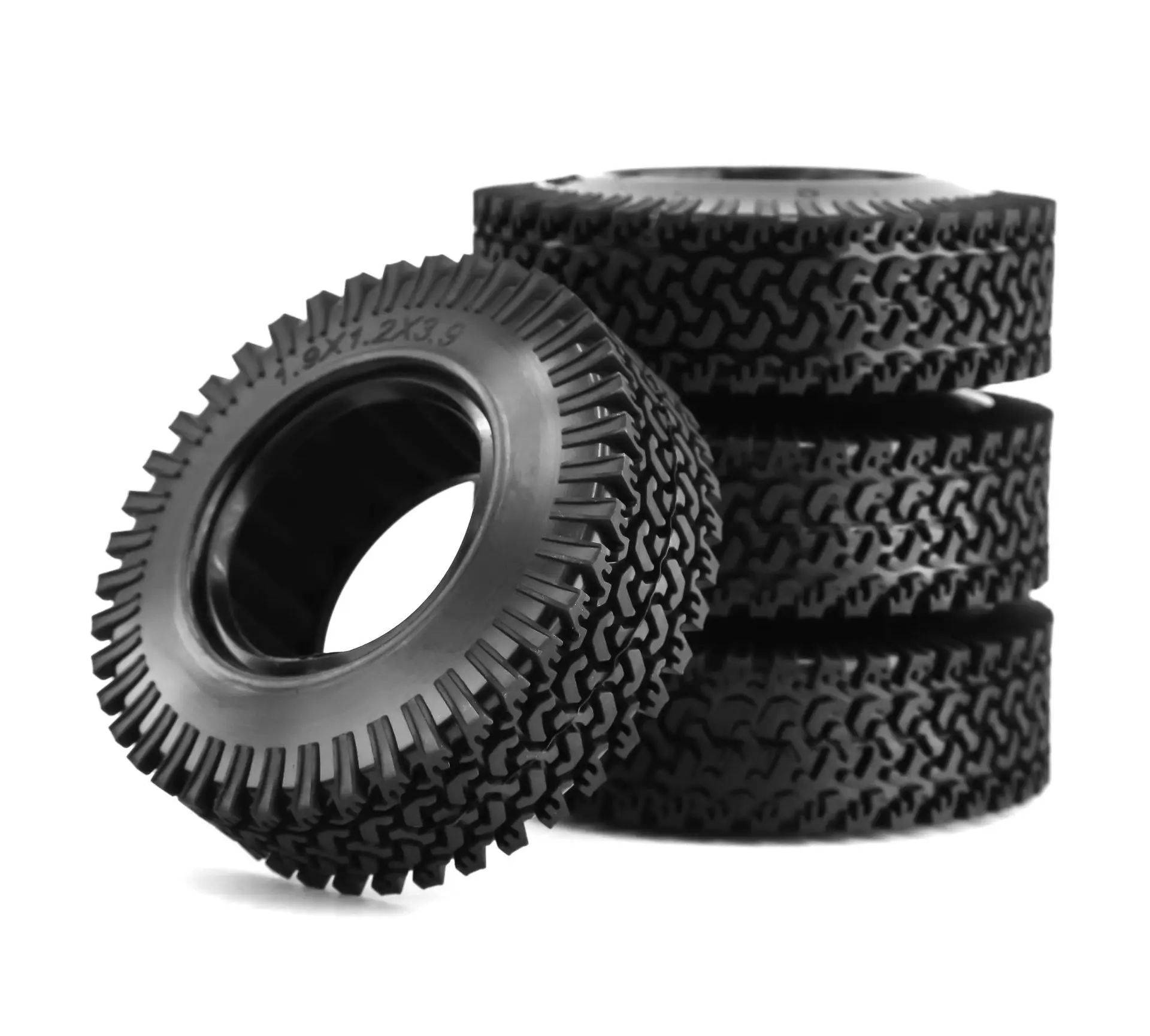

4PCS 98mm 1.9" Rubber Tire Wheel Tyre for 1/10 RC Crawler Car Axial SCX10 II III 90046 Traxxas TRX4 RC4WD D90 Redcat Gen8 MST