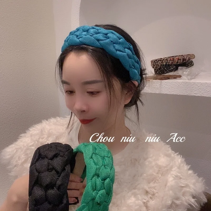 

Корейский модный плетеный индивидуальный выходной стиль шпилька для волос в европейском и американском стиле ободок для волос