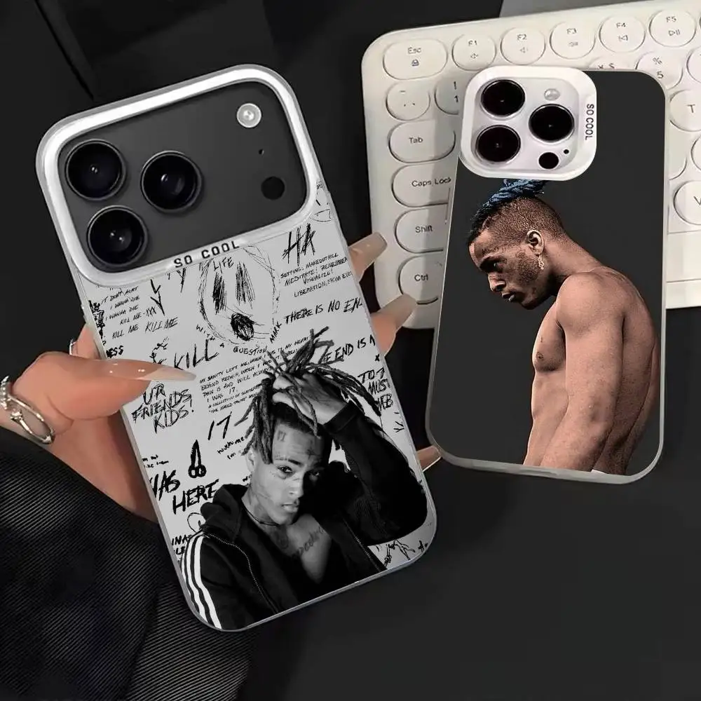Фото Чехол для телефона Xxxtentacion Bad Cool Rapper для iPhone 17, 16, 15, 14, 13, 12, 11, Mini, Pro, E, MAX, белый матовый, противоударный №1