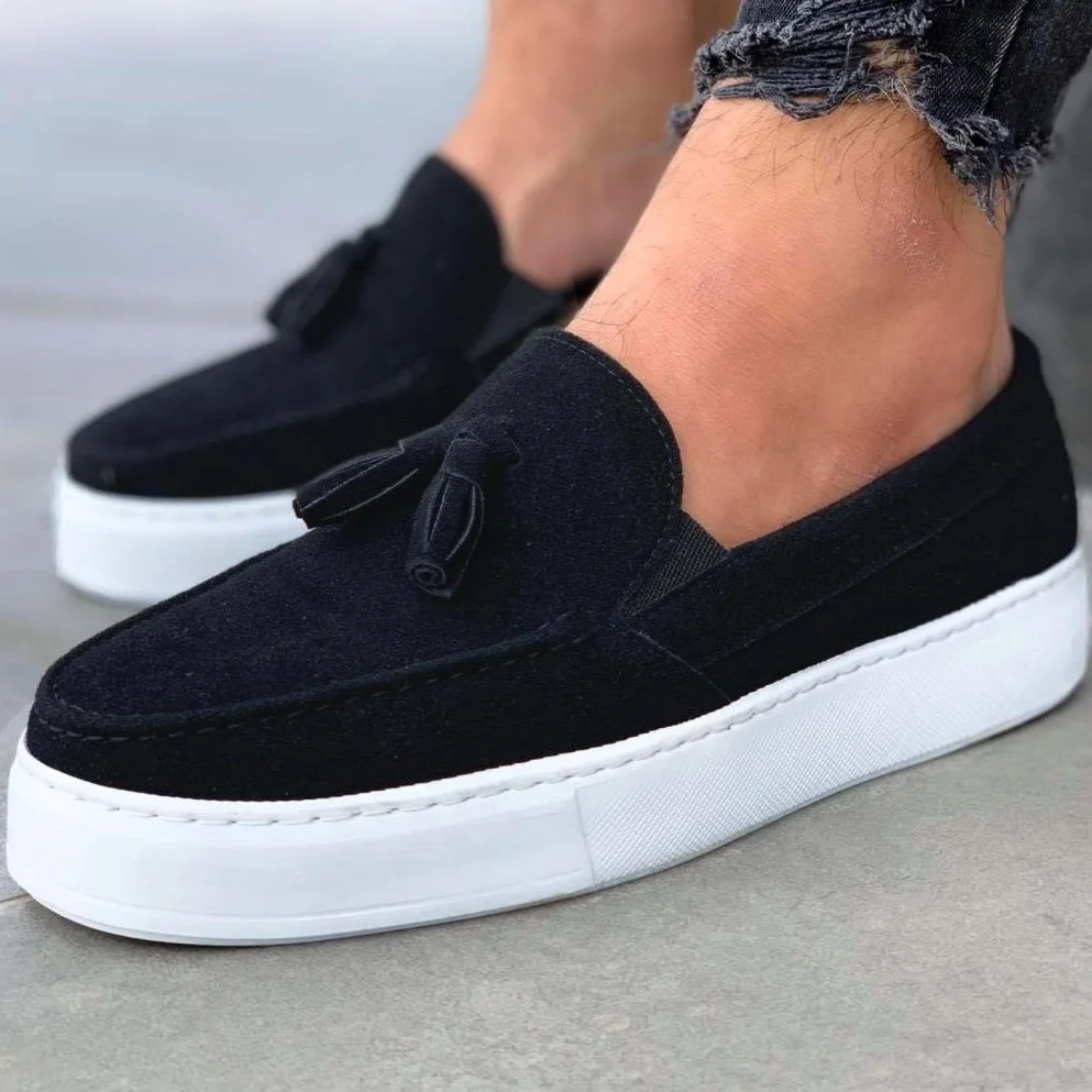 

Классические мужские кроссовки Knack для повседневного спорта, черные замшевые уличные модные кроссовки белого цвета, сезон весна-лето 717