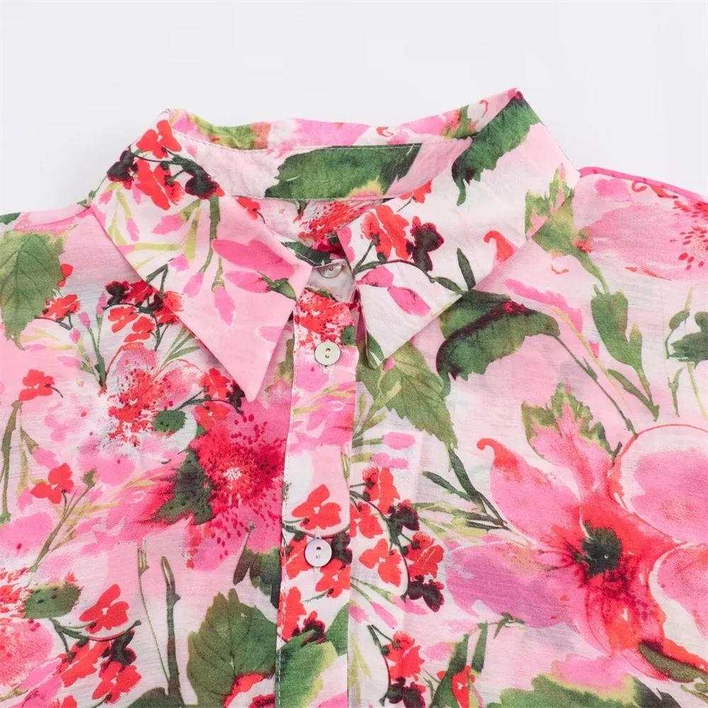 Женская свободная повседневная рубашка Zach Ailsa с отложным воротником и длинными