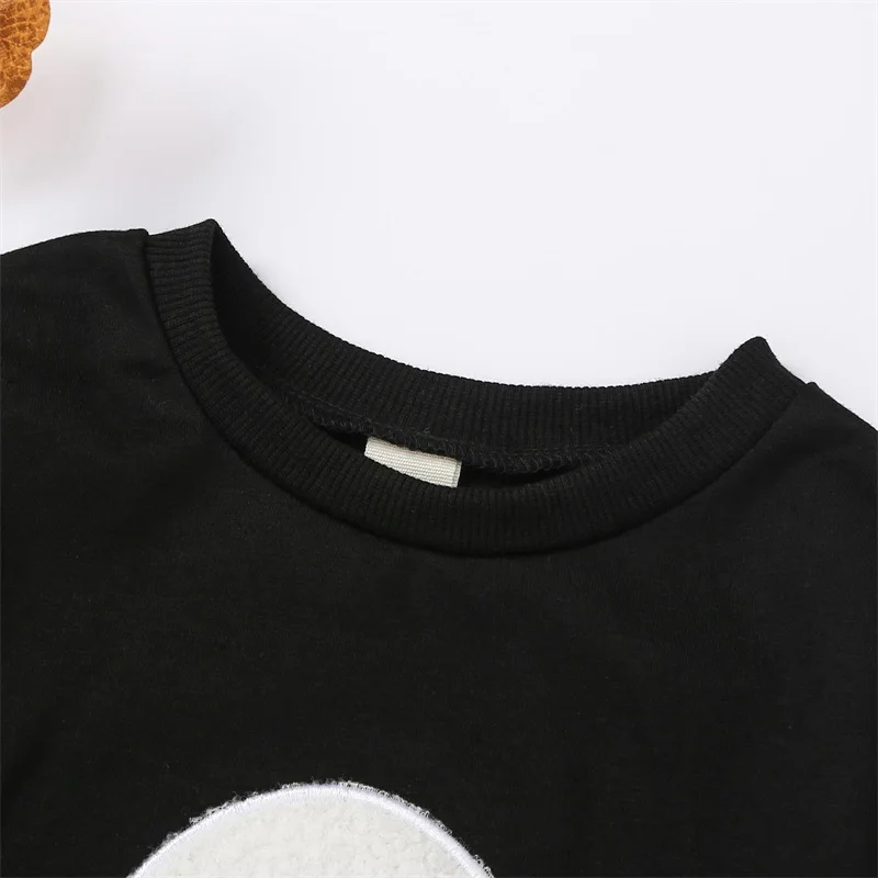 

Свитшот для малышей, комбинезоны, комбинезон с длинным рукавом с рисунком призрака на Хэллоуин для новорожденных, милая одежда