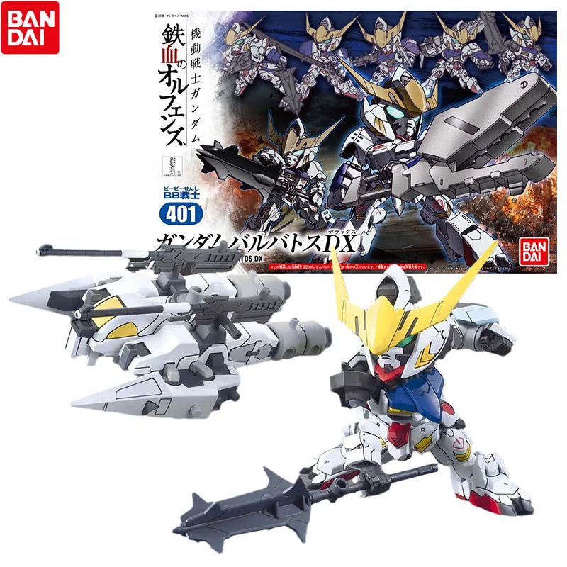 

Bandai Genuine Gundam Model Kit Anime Figure SD BB NO.401 Gundam Barbatos DX Set Gunpla Anime Action Figure Toys for Children