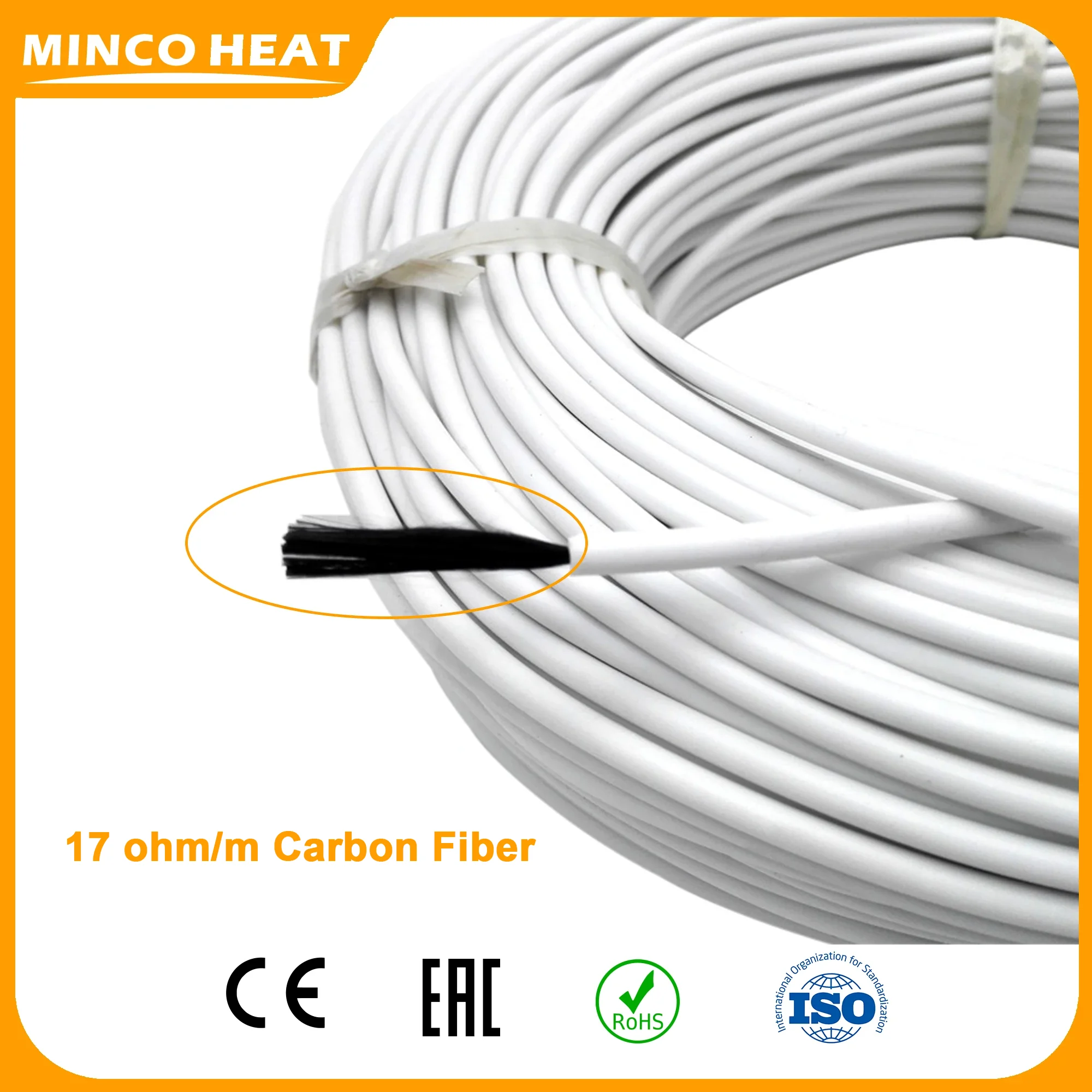 

Minco Heat 17 Ом/м диаметр 3 мм/4 мм 10 ~ 100 м силиконовые резиновые Нагревательные Кабели провод 24K