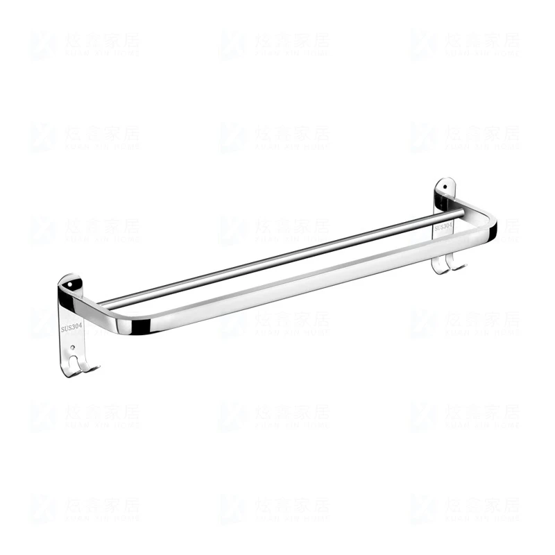 bathroom towel rack stainless steel toilet holder wall mounted shower room hanger bath single double rod with hook accessories free global shipping