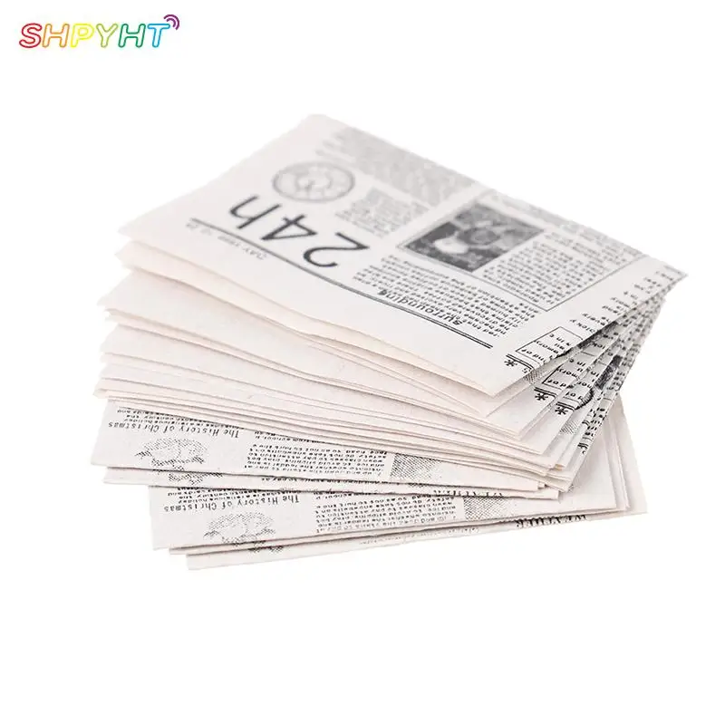 

A Bundle Of Dollhouse Miniature Newspaper Mini Magazines Books Model Dollhouse Newspaper Accessories