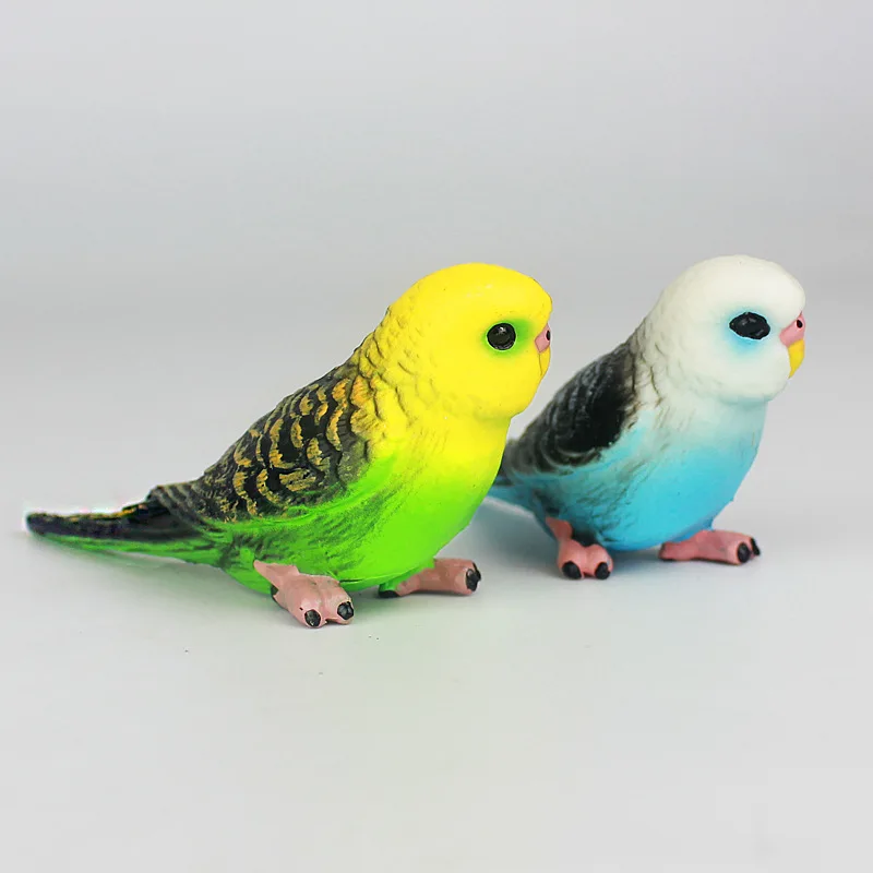 

Новая модель миниатюрного попугая, фигурки Budgerigar, миниатюрные дикие животные, украшение для сада, обучающие игрушки для детей