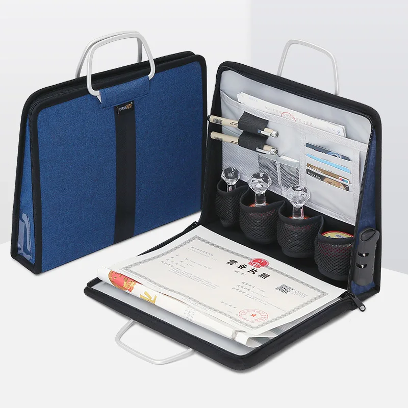 

Portable Document Storage Bags Multifunction Household Removable Mezzanine Organize Zip Packs Contract File Packaging Accessory
