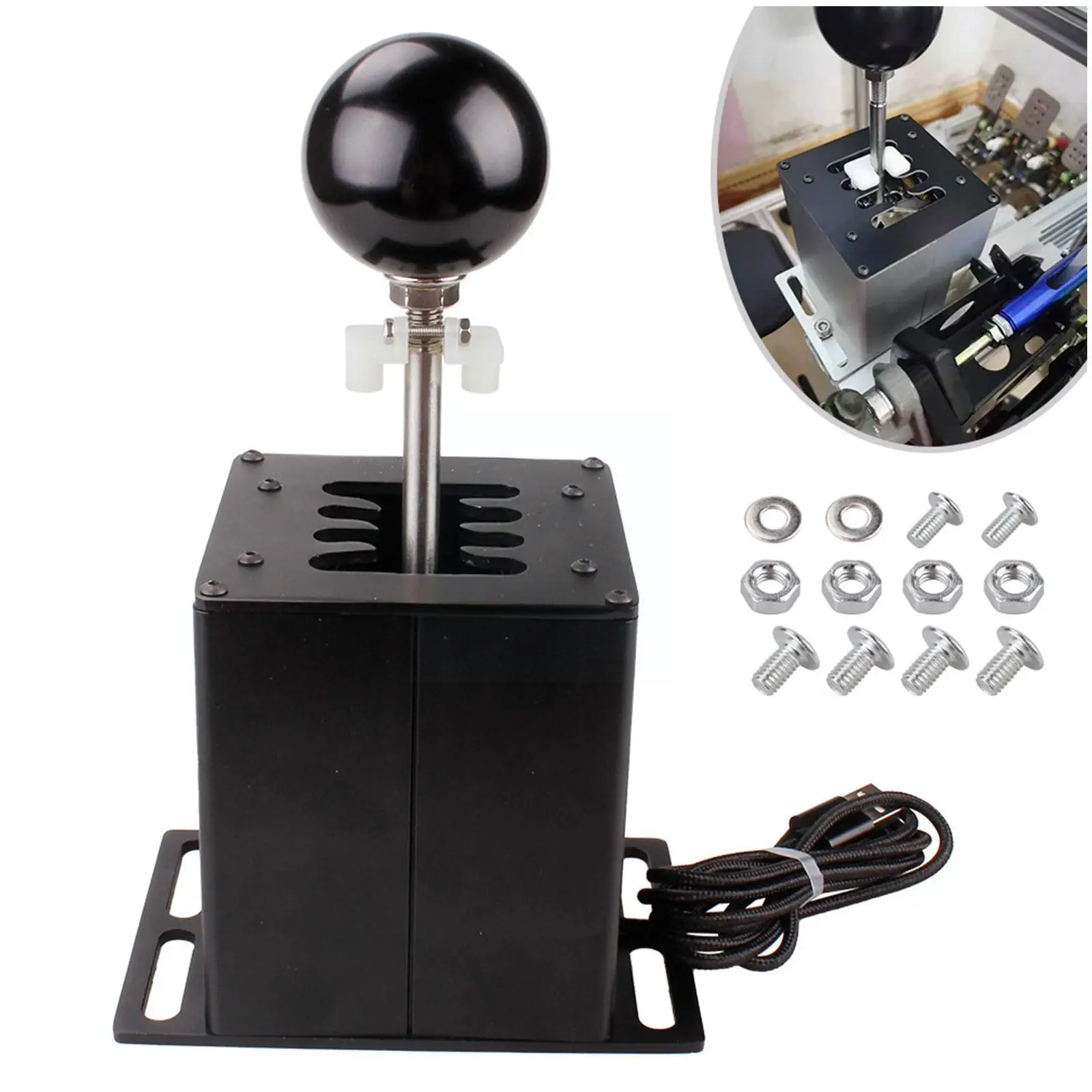 

USB Simulation Game H Gear Shifter for Logitech G29/G25/G27/G920 Thrustmaster T300RS/GT For ETS2 Simracing Racing Game E8R5