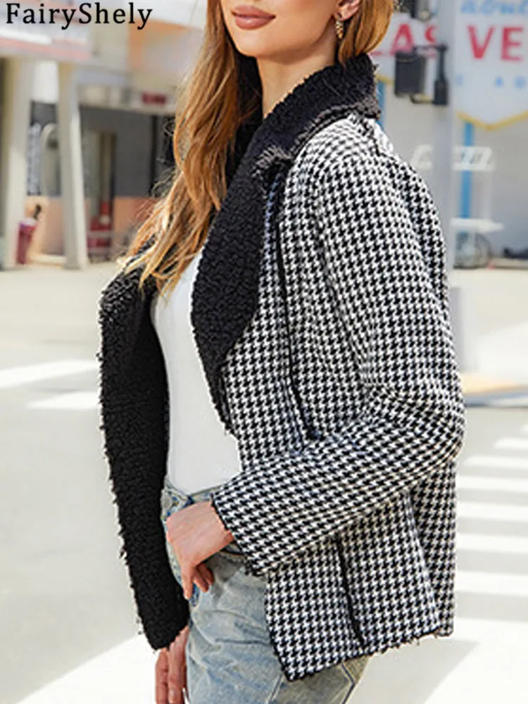 Теплая Женская куртка с капюшоном и отложным воротником на осень/зиму