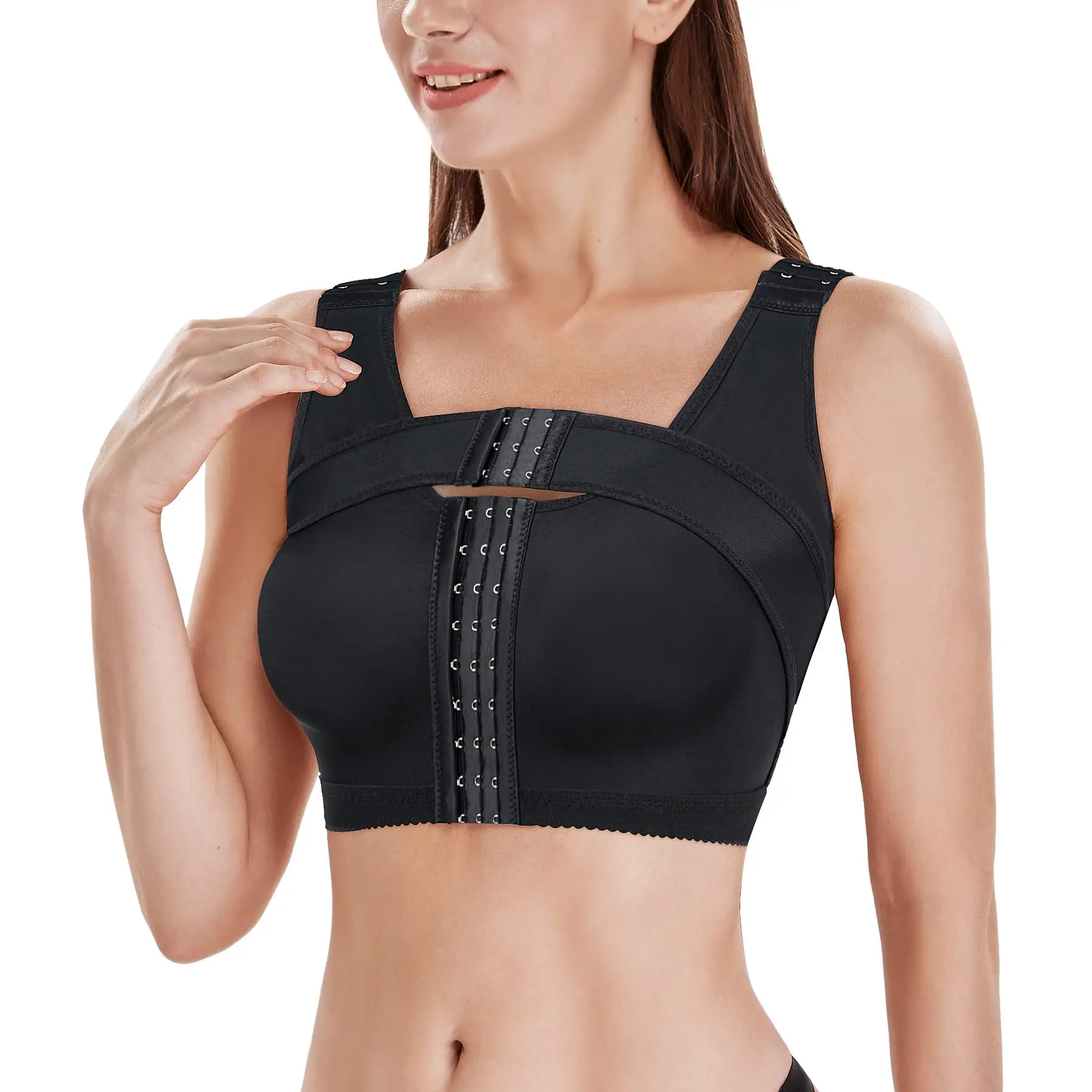 High Compression Post Surgery Faja Seamless Slimming Shapewear Top For Women Chest Orthoses Breast Gather Underwear Bra Corset