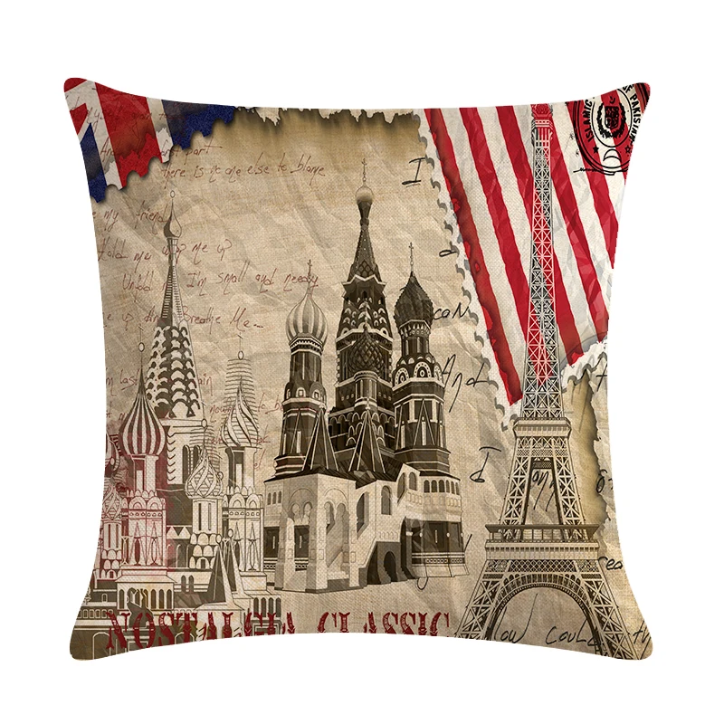 Роскошный чехол для подушки живописный парижские наволочки подушек чехлы