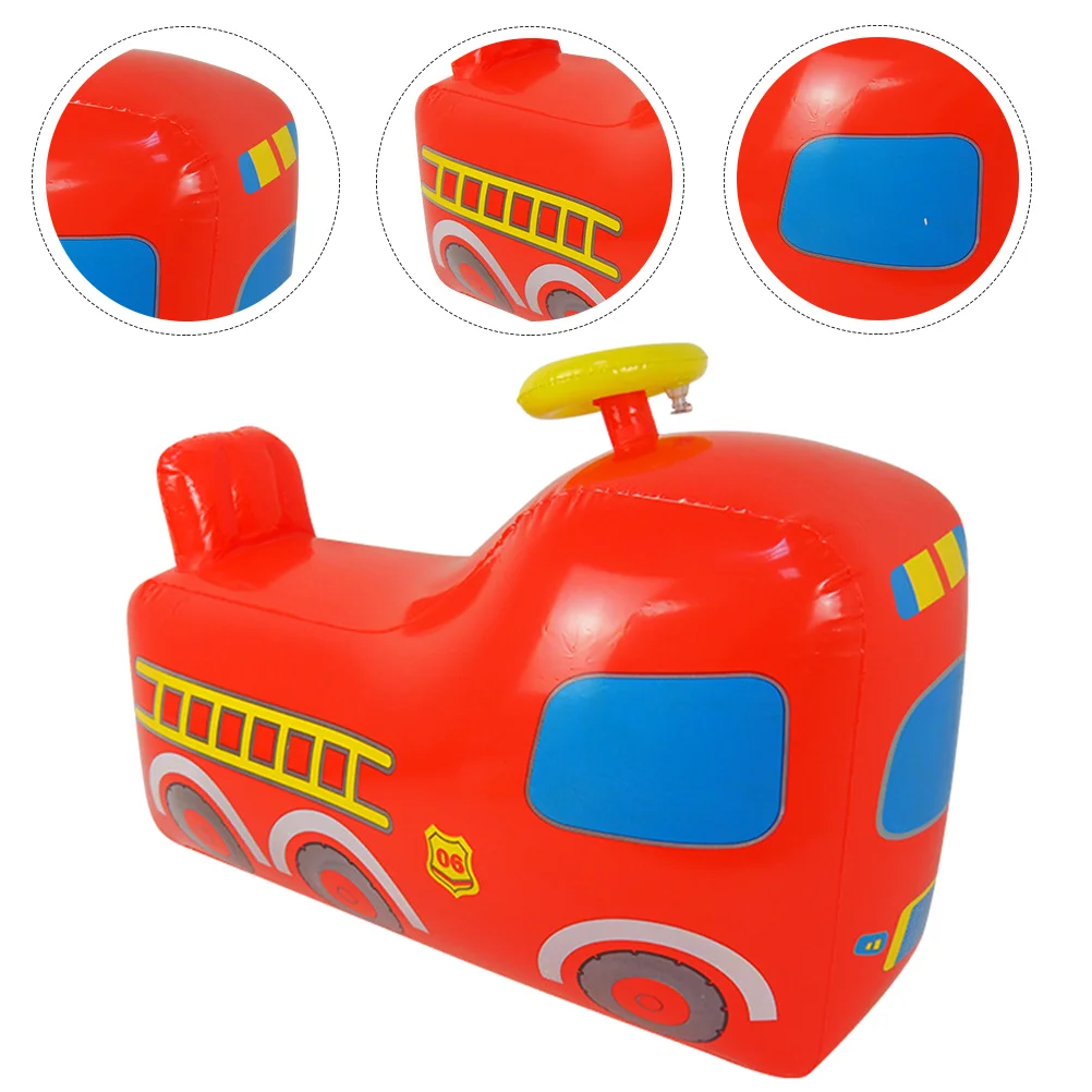 

Kids Tumbler Toy Inflatable Fire Truck Elasticity Toddler Pvc Portable Car Plaything