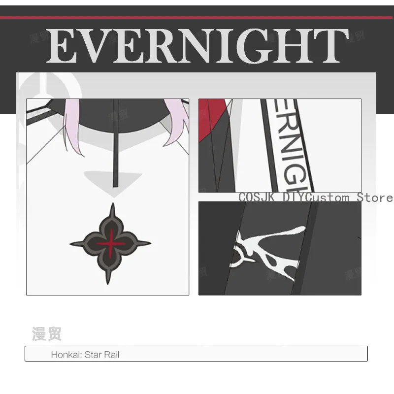 Фото Футболка и шорты для косплея по Honkai: Star Rail в стиле Game Evernight 2026, аниме-тематика, летняя студенческая коллекция, повседневная одежда №3