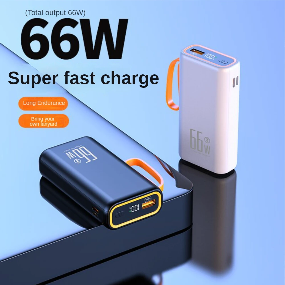 66W 10000mAh Super Fast Charging Power Bank Портативное зарядное устройство Внешняя батарея для iPhone 14 Huawei Samsung Xiaomi Pack Powerbank