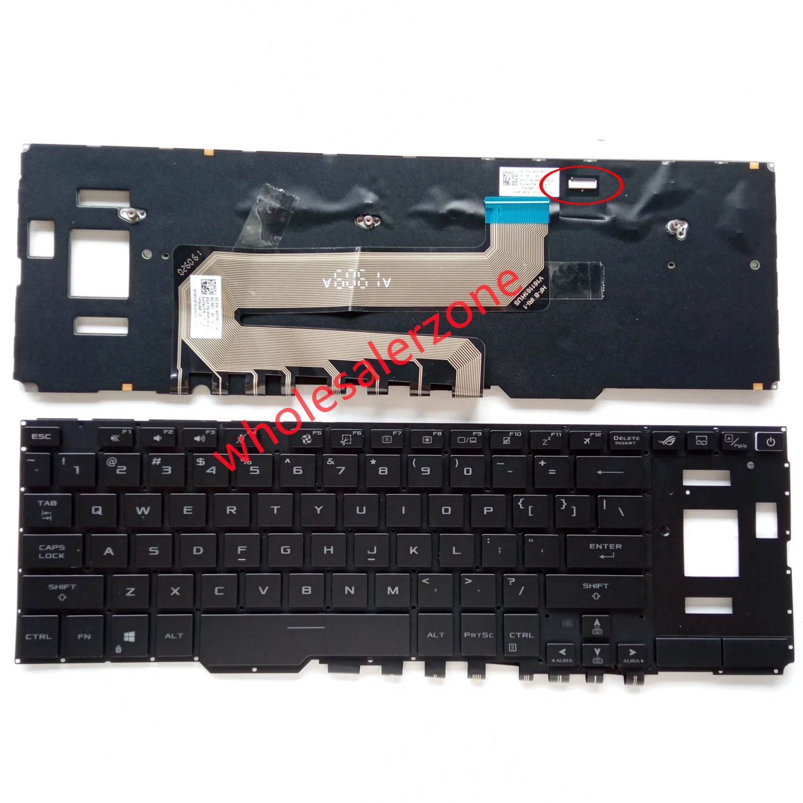 Новая клавиатура с подсветкой для ноутбуков серии Asus ROG Zephyrus Duo 15 GX550L GX550LXS GX551Q GX551QM (американская раскладка) (art.: 3920d9f22a2ed) - 3920d9f22a2ed