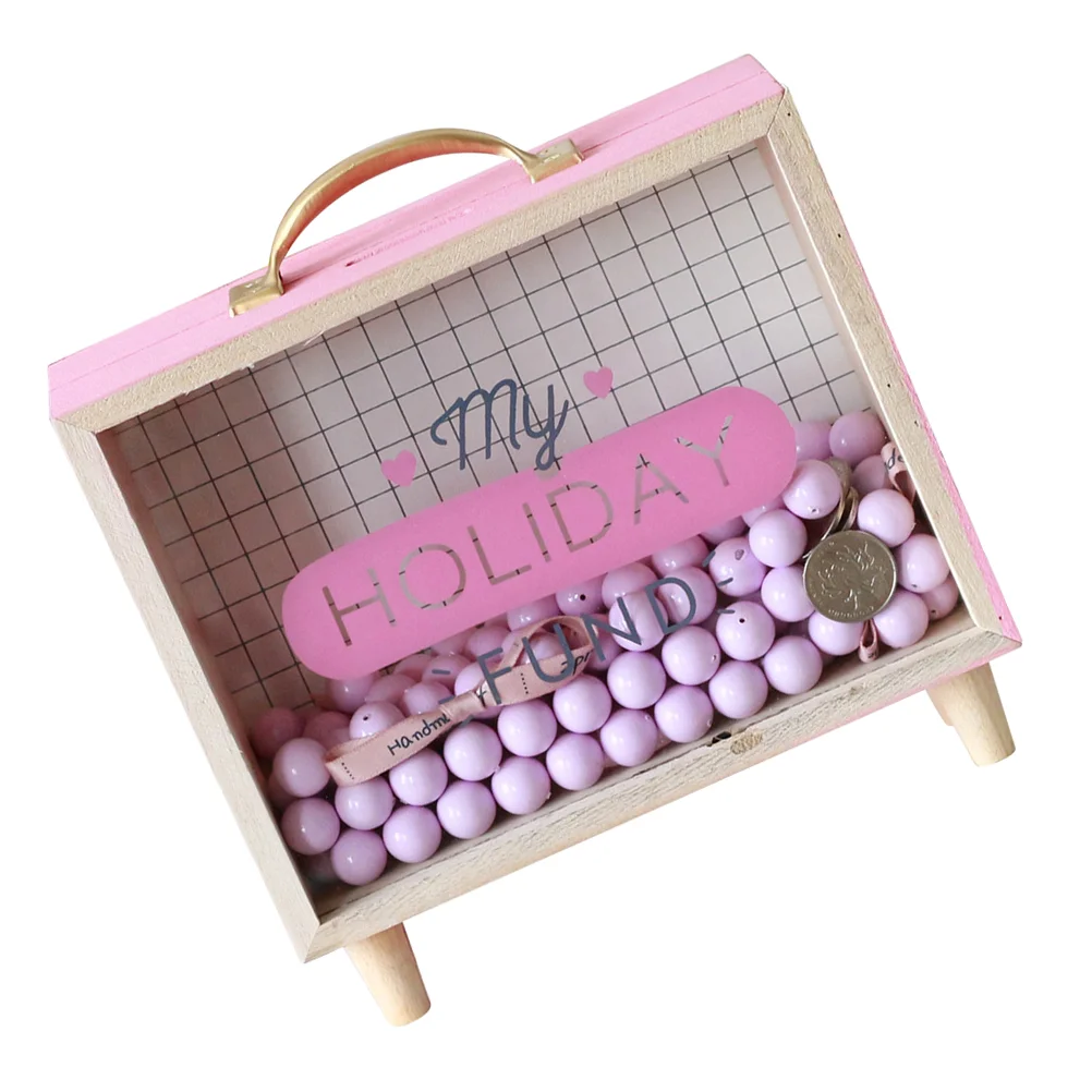 

Novelty Piggy Bank Desktop Storage Box Transparent Pot Fund Box Kids Savings Piggy Bank Storage Jar