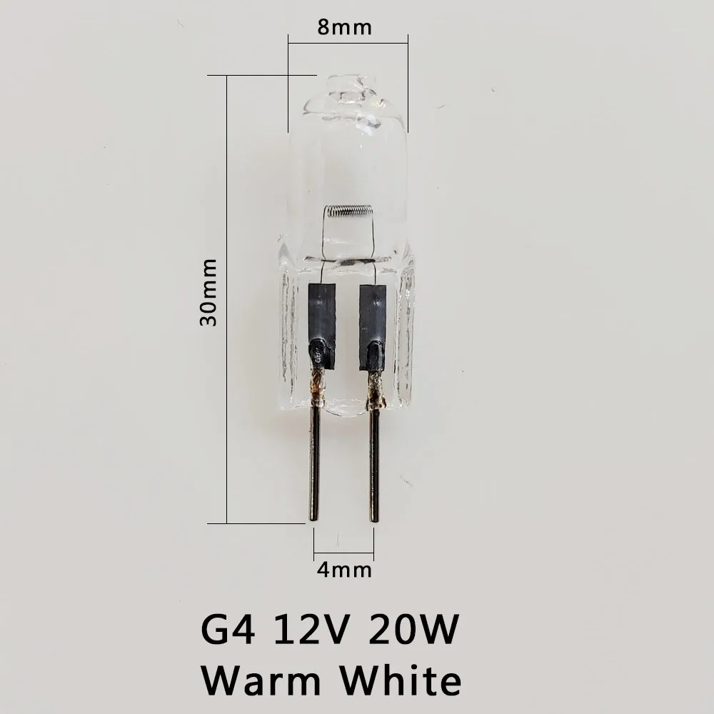 

10 шт., галогенные лампы G4, 12 В, 20 Вт или 220 В, 35 Вт, G4