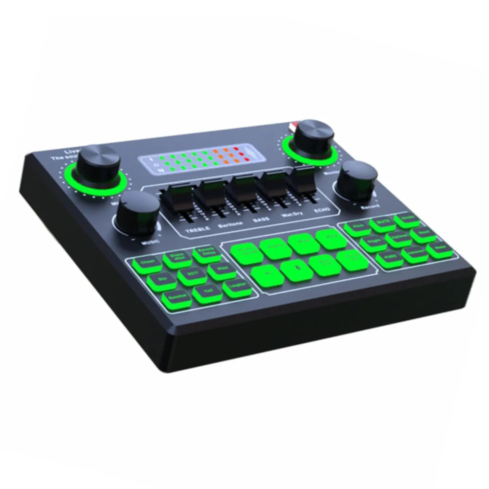 

Новая Bluetooth V9S звуковая карта снижение уровня шума веб-трансляция потоковая Звуковая карта для телефона компьютера пения звуковая карта ауд...