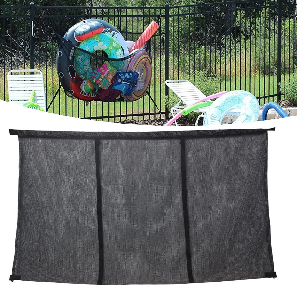 

Hot Pool Float Storage Bag Adjustable Mesh Organizer for Beach Pool Floats Storage Bags Nylon Large Capacity Easy to Clean