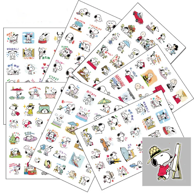 

Стикер со снежинками и шипами, стикер с мультяшными выражениями, ручная наклейка с учетной записью, наклейка для компьютера, дневника, детск...