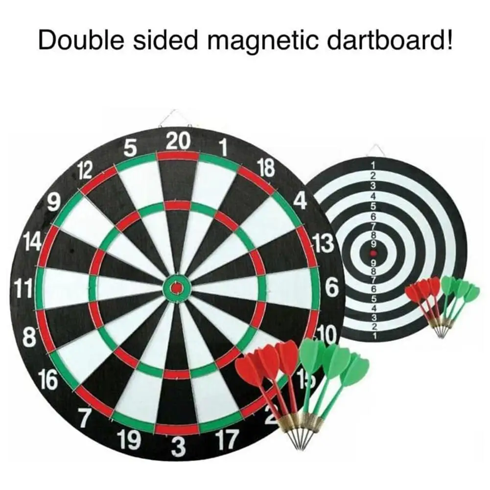 

Портативный 12-дюймовый двусторонний Дротика, Настольная подвесная Дротика, детский Дартс Дротика, Настольная мишень, 4 игрушки, безопасная ...