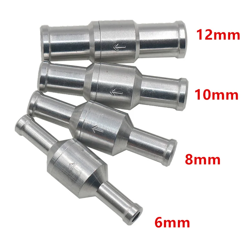 

1*Check Valve 6/8/10/12mm Aluminum Alloy Car Check One Way Valve Non-return Gasoline Diesel For Many Fuel Systems
