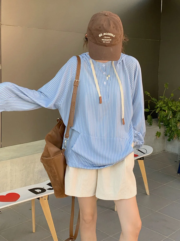 Женская рубашка с длинным рукавом Повседневная Свободная в стиле ретро