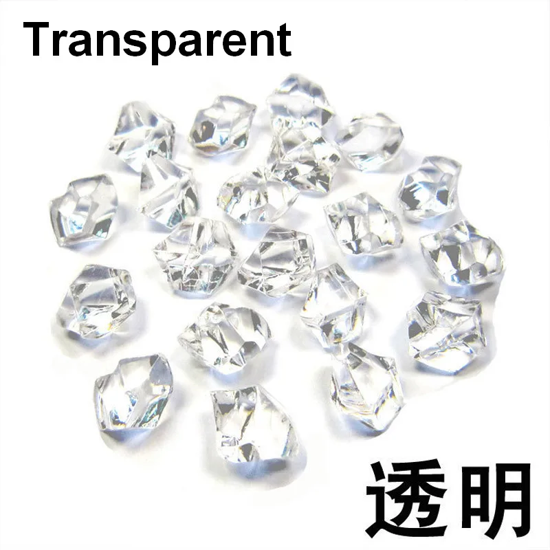 

200 шт. 6x9 мм акриловый камень, искусственный лед, камни, хрустальные драгоценные камни, наполнитель для вазы, сделай сам, декор для аквариума, украшение дома, измельченный бриллиант