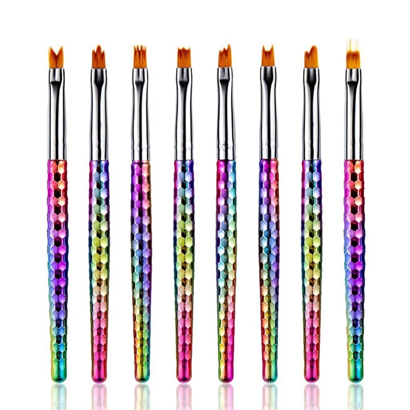 

Manicure Flower Brush Petal Stroke Flower Pen Mermaid Gradient 8PCS