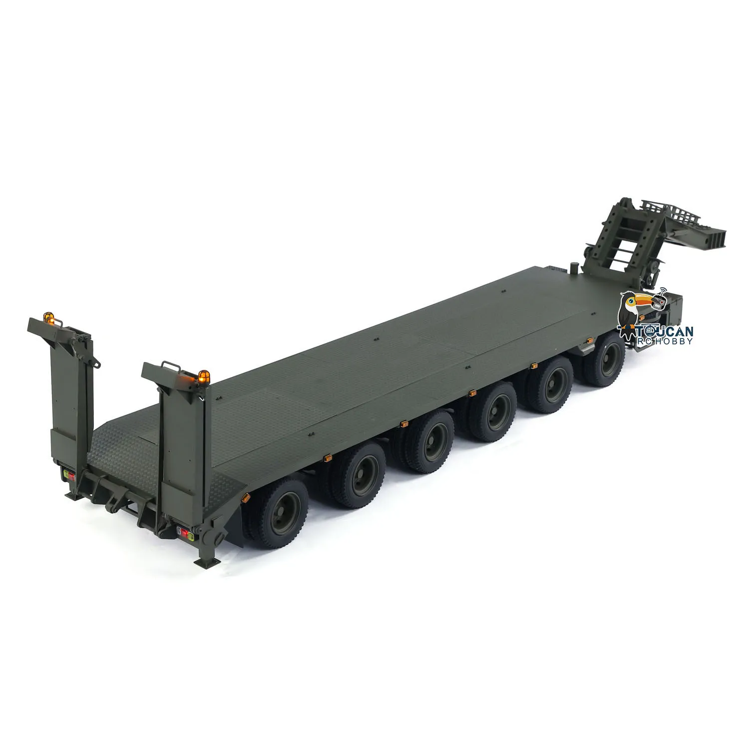 Фото 1/14 металлический RC гидравлический полуприцеп для Elefant FAUN SLT-56 Transporter окрашенные готовые гидравлические задние доски RC игрушки модель №4