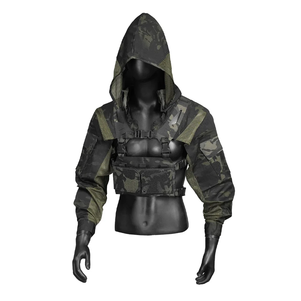 Фото Тактическая куртка DMGear с тройным подсумком для магазинов, боевая рубашка, охотничья одежда, дышащая, удобная, для активного отдыха на природе. №4
