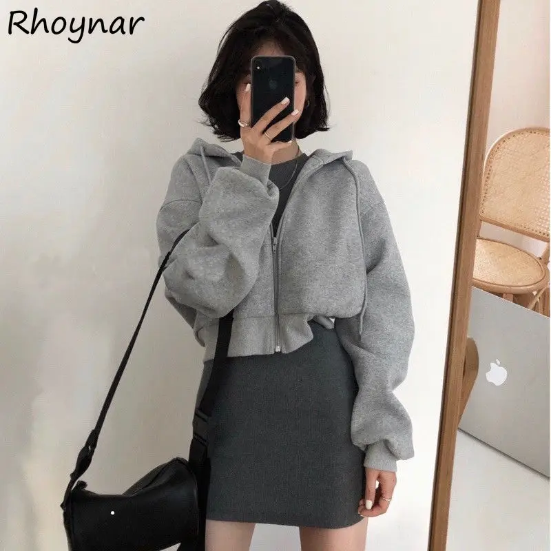 

Sets Women Winter Casual Mujer Simple Ulzzang Retro Chic Students Trendy Tender Solid Design Street Wear Warm Cosy Popular Young