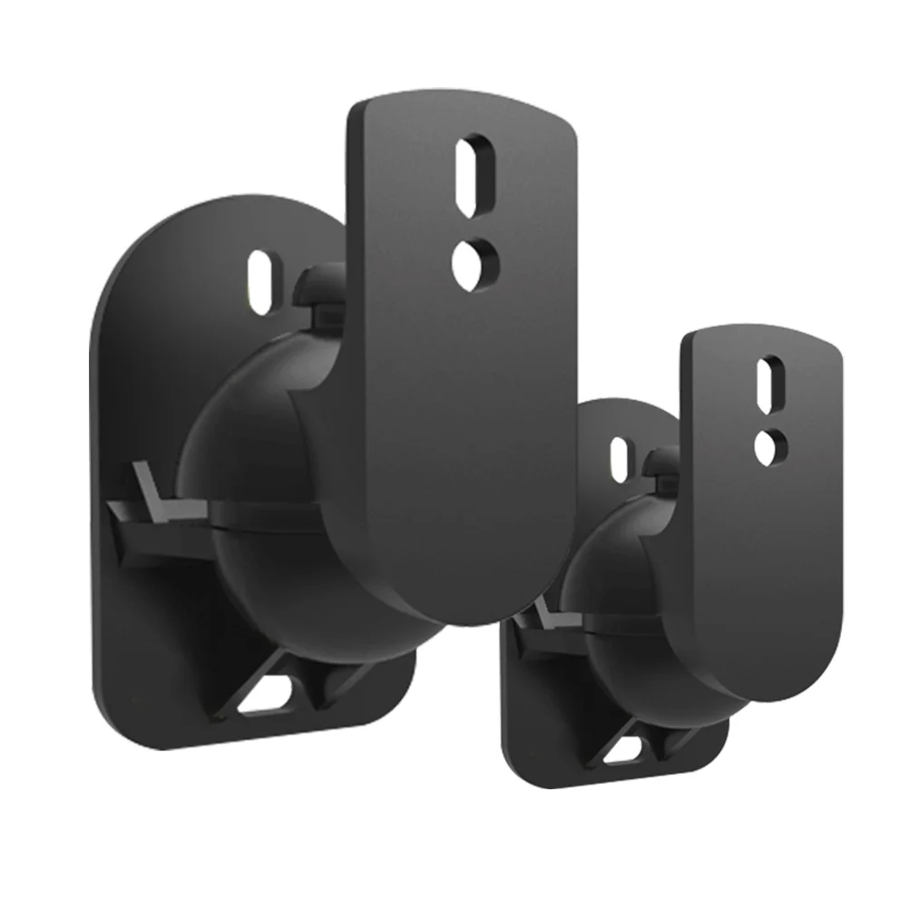 

4PCS Speaker Wall Mount Bracket Surround Sound Wall Holder Stand (Black)