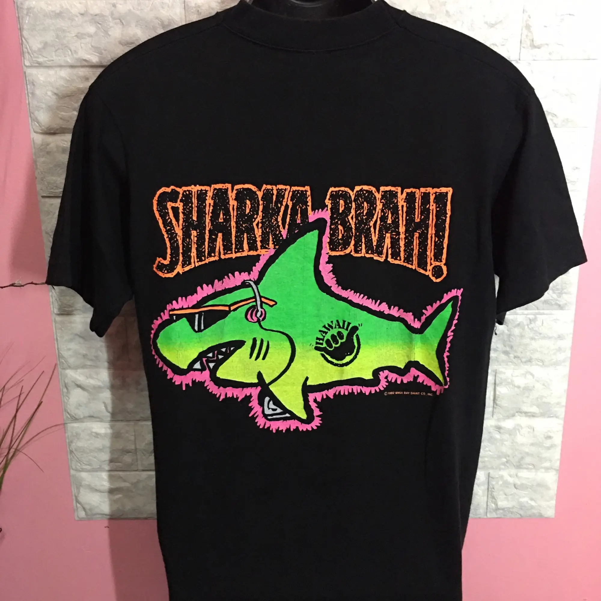 Редкая рубашка гавайская Акула красивый дизайн