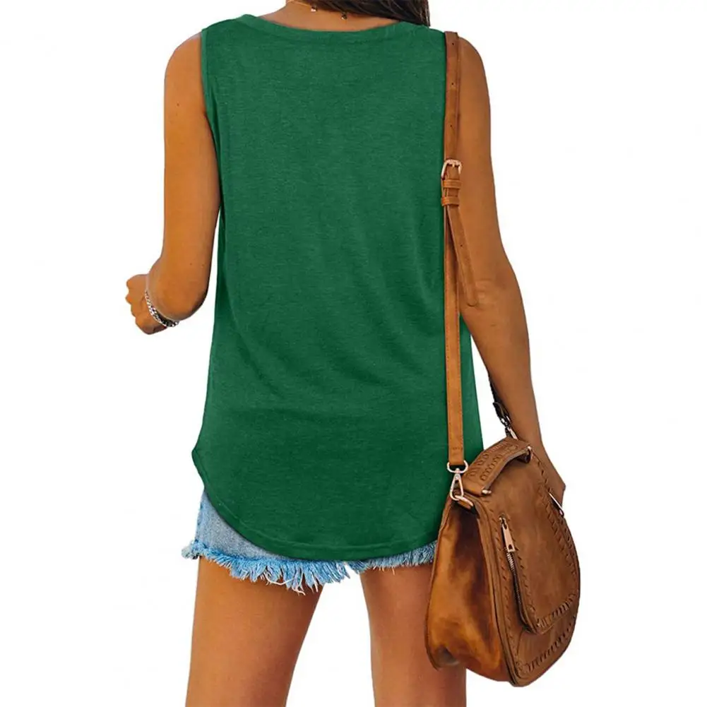 

Fashion Vest Streetwear Top All Match Solid Color V Neck Vest Breathable