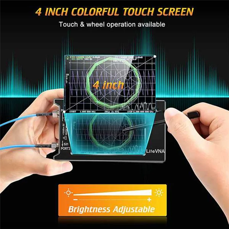 Векторный сетевой антенный анализатор NanoVNA 50 кГц-6 3 ГГц 4 дюйма для измерения