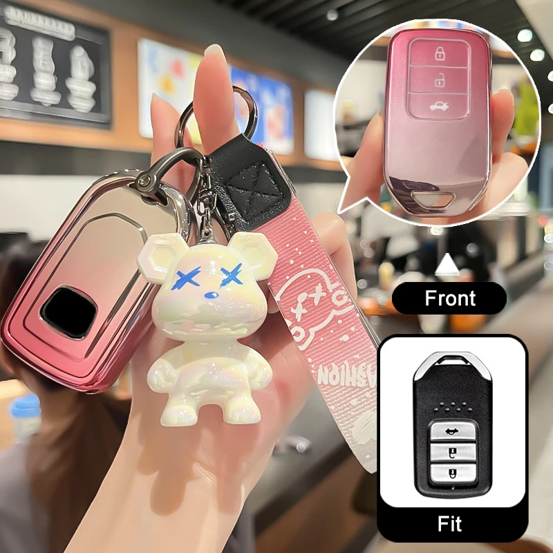 ICAR Tpu для Honda Civic Accord Pilot CR-V Insight EX EX-L Touring Smart Remote Автомобильный ключ Чехол Брелок