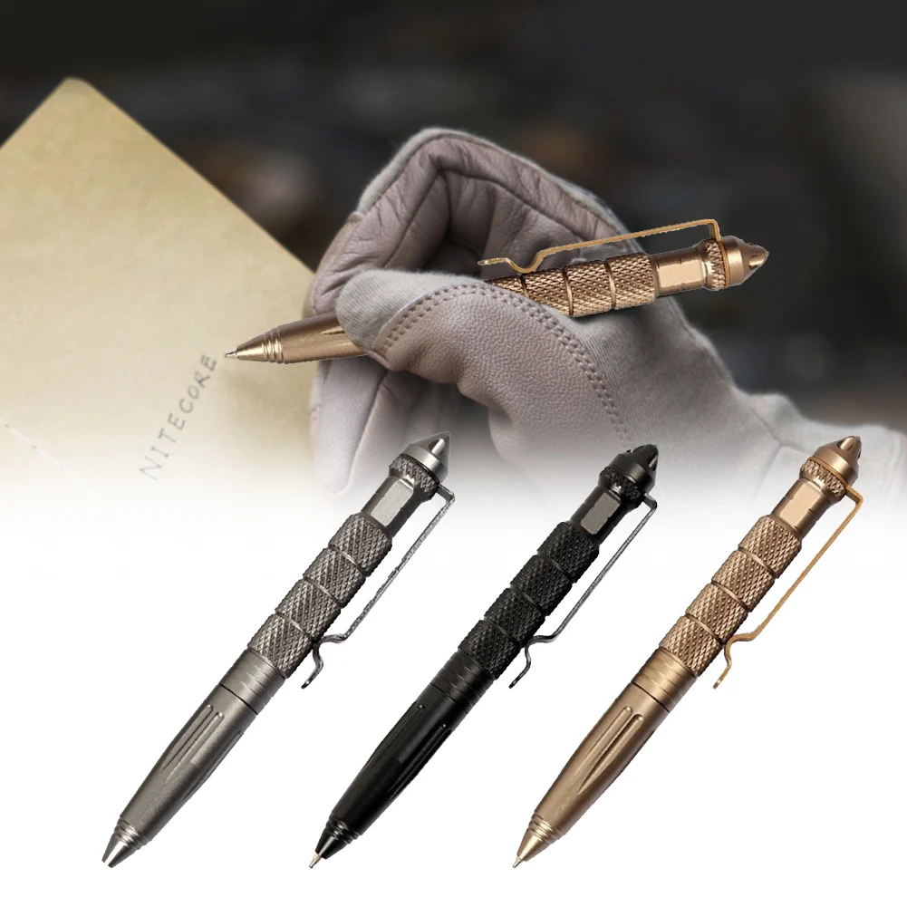 

Survival Outdoor Glass Breaker EDC Multipurpose Defense Pen Writing Aviation Aluminum Tool Pocket Portable Durable Anti Skid