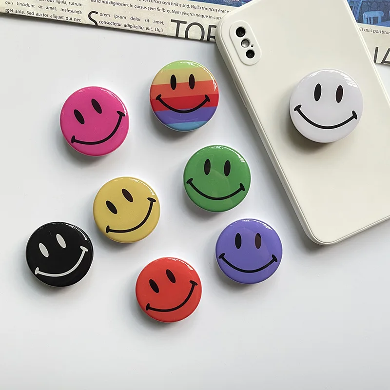 air sac finger holder grip for phone griptok cheap mobile cellphone ring stand accessories cute smiley desk telephone support free global shipping