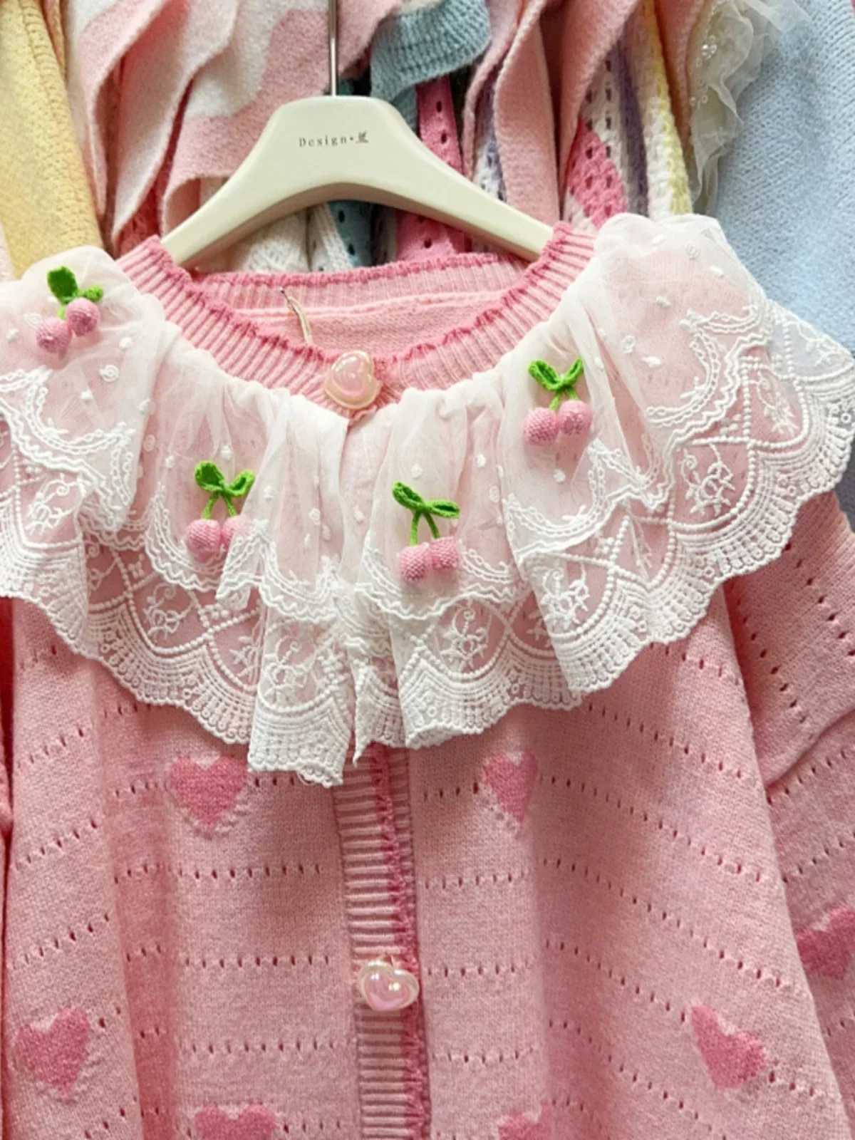 Neploe Sweet Питер Пэн воротник вязаный кардиган универсальный кружевной лоскутный