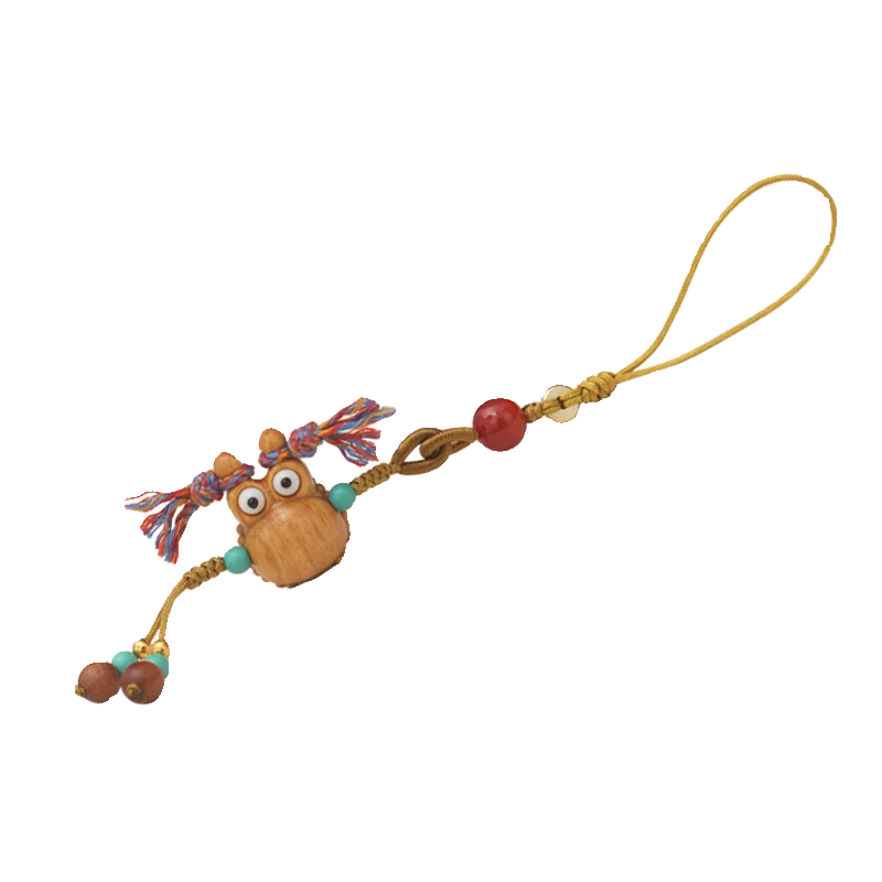 Подвеска для мобильного телефона Quagai Fortune три фута Золотая жаба резьба по дереву